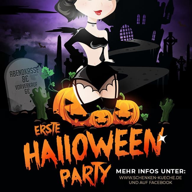 Plakat Halloween-Party Höxter