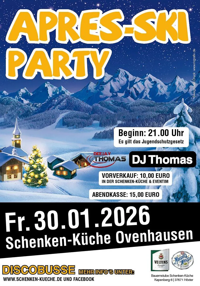 Plakat Apres-Ski Party Höxter